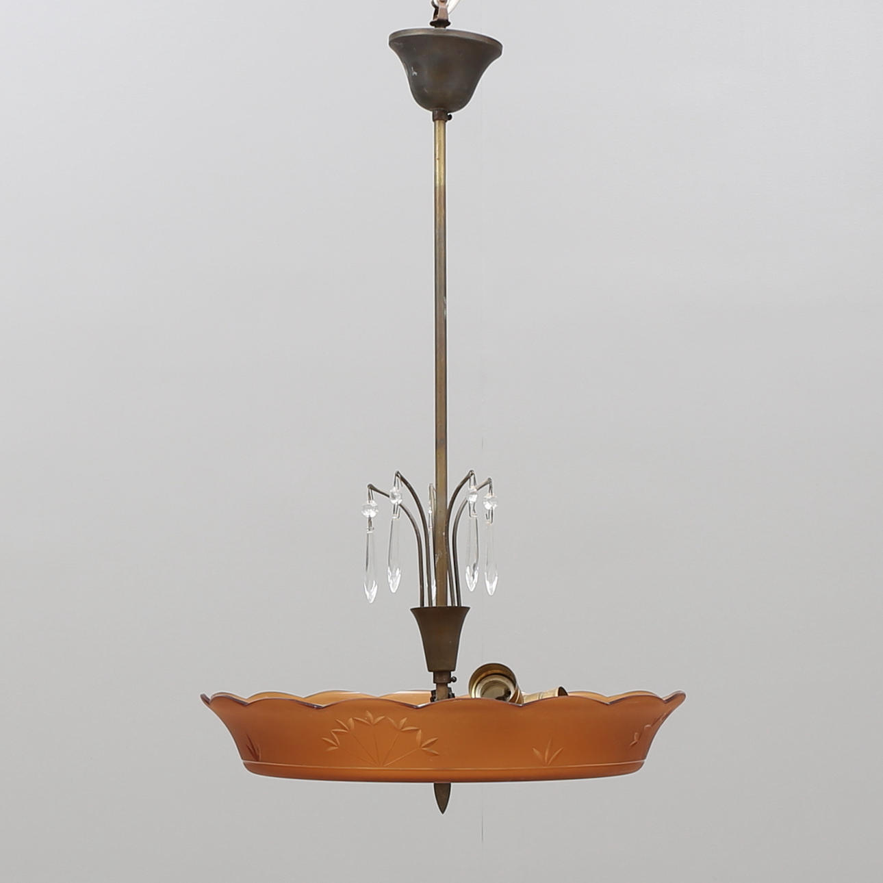 TAKLAMPA, glas, 1930-tal.