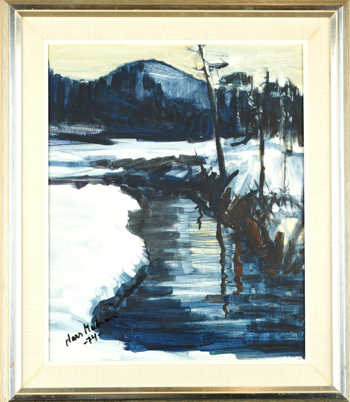 LARS MATSON. Oil on panel, signed, dated 1974.