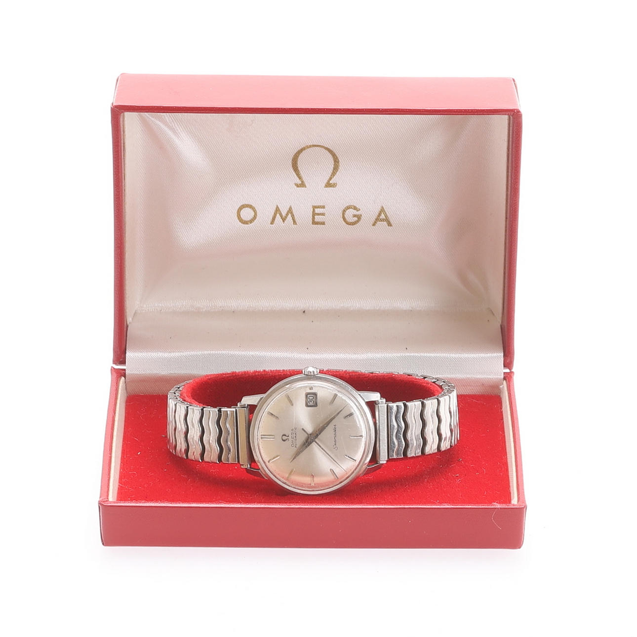 HERRARMBANDSUR, stål, Seamaster Omega.