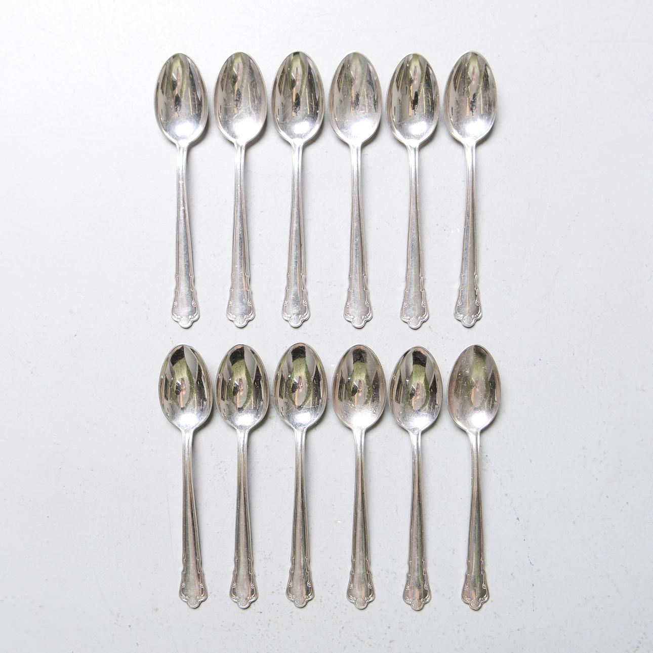 TEASPOONS, 12 pcs, silver, GAB.