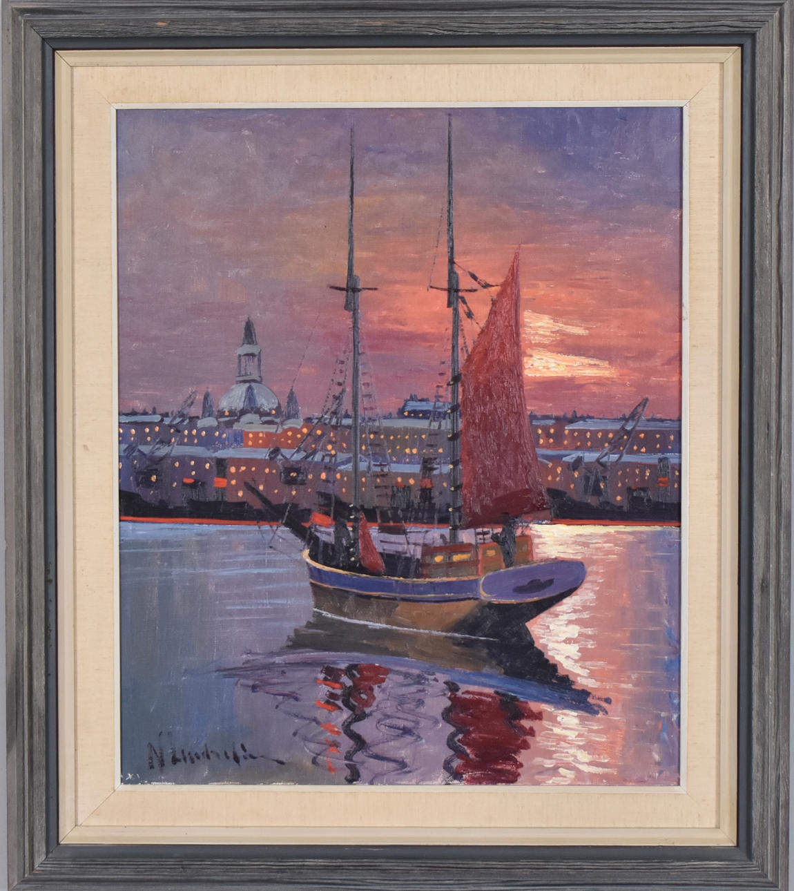 NILS LANDZELIUS. Olja på duk.