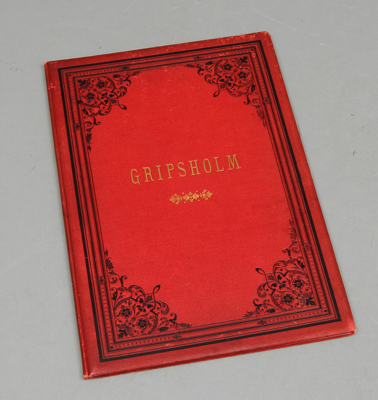 BOK, "Gripsholm", med 12 st litografiska tryck Carl Johan Billmark. Tryckt hos Lemercier, Paris, 1800-tal.