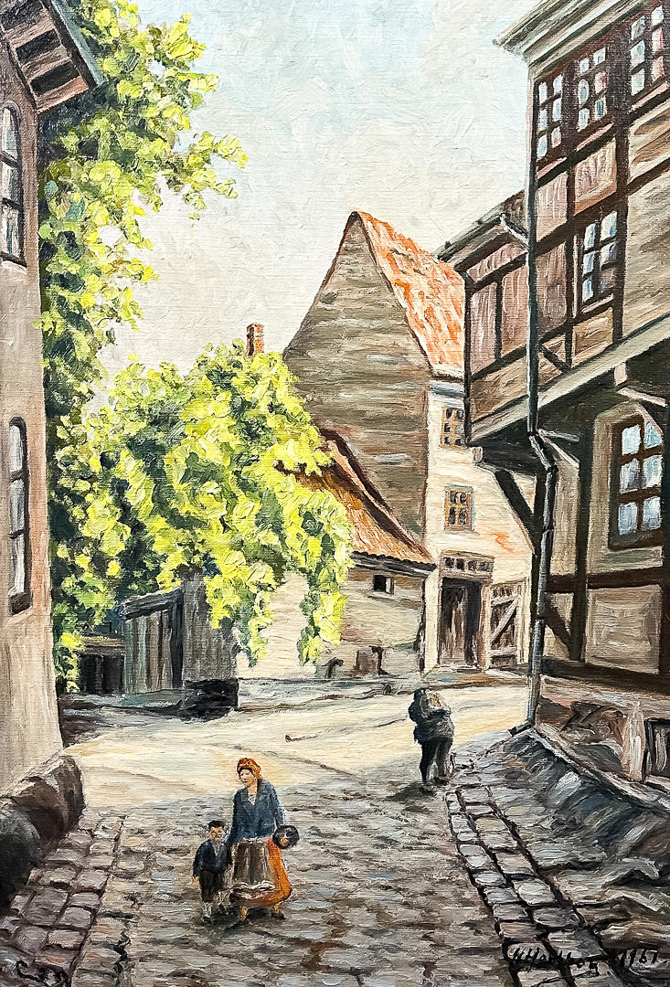 Unidentified artist, Oil on canvas, signed, dated -1961.