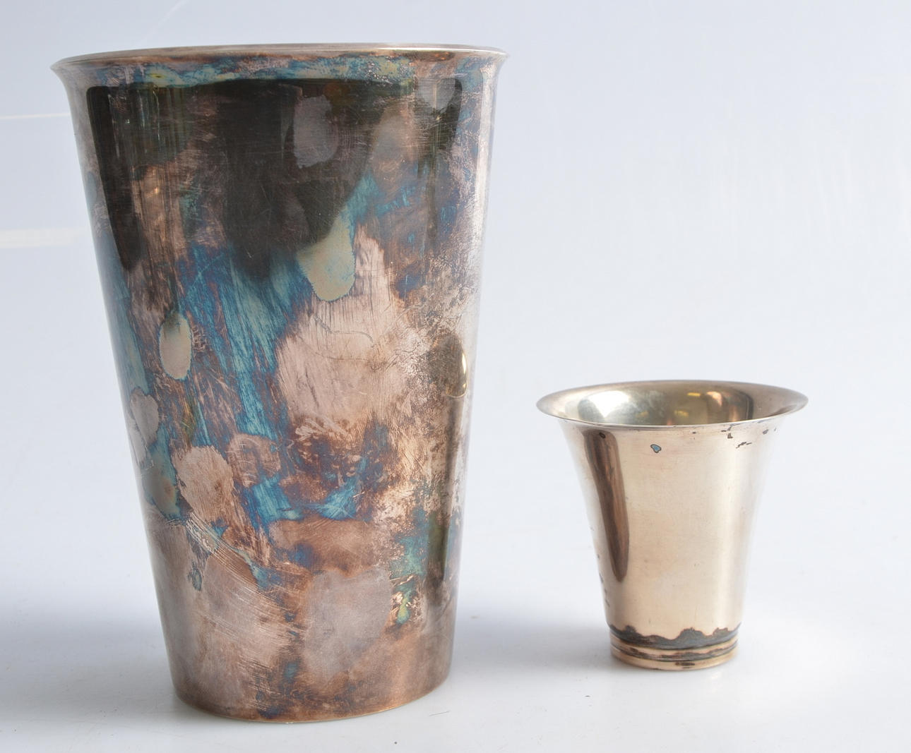 BÄGARE, 2 st, silver, 345 gram, bl a Vera Ferngren.