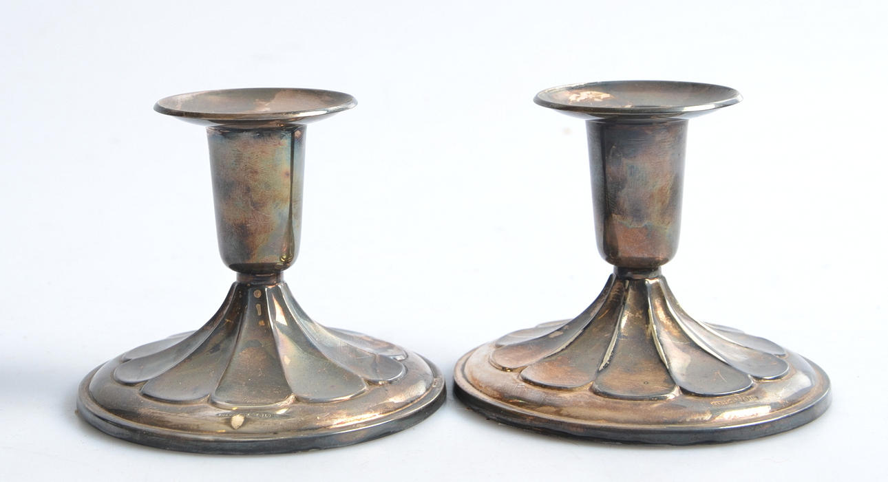 LJUSSTAKAR, 1 par, silver, K & EC, Göteborg, 1961.