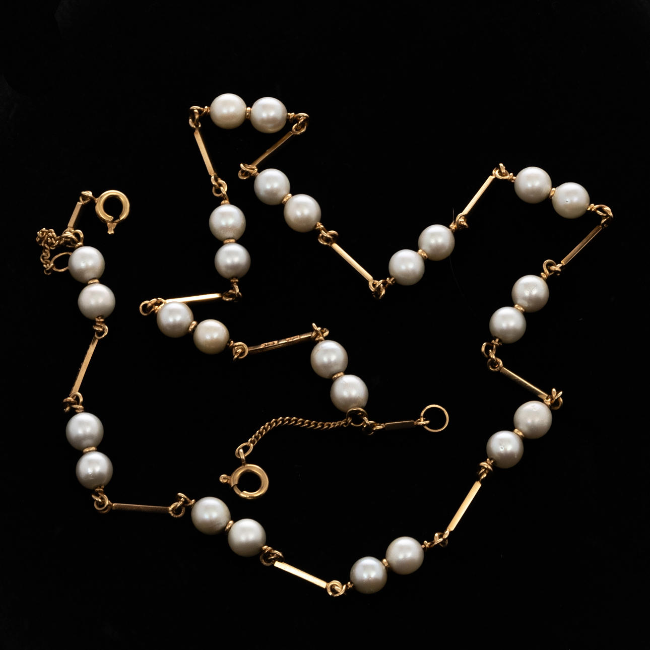 COLLIER, 18K guld, Pärlor.