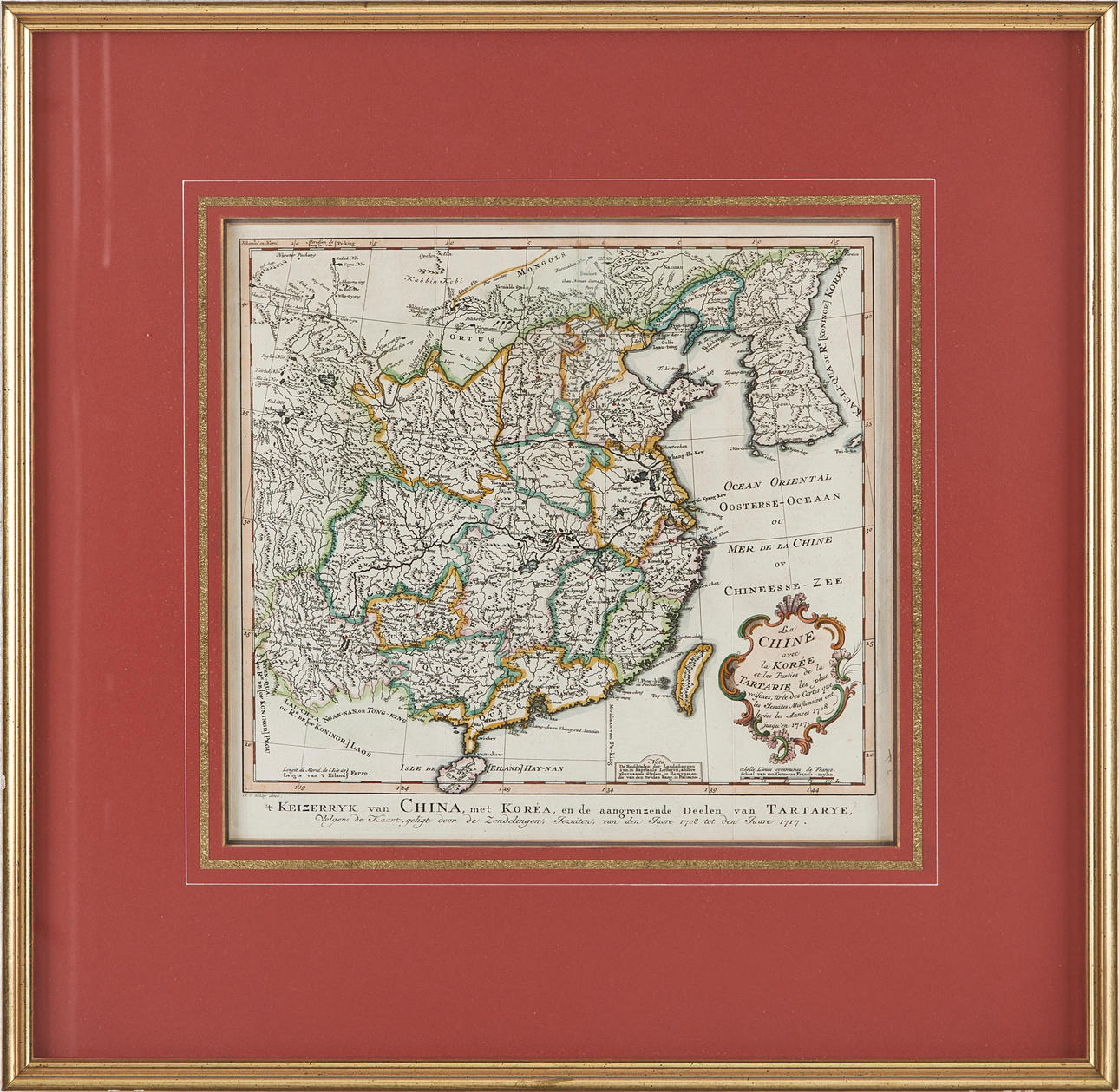 MAP. La Chine avec la Korée et les Parties de la Tartarie. Jacob van ...