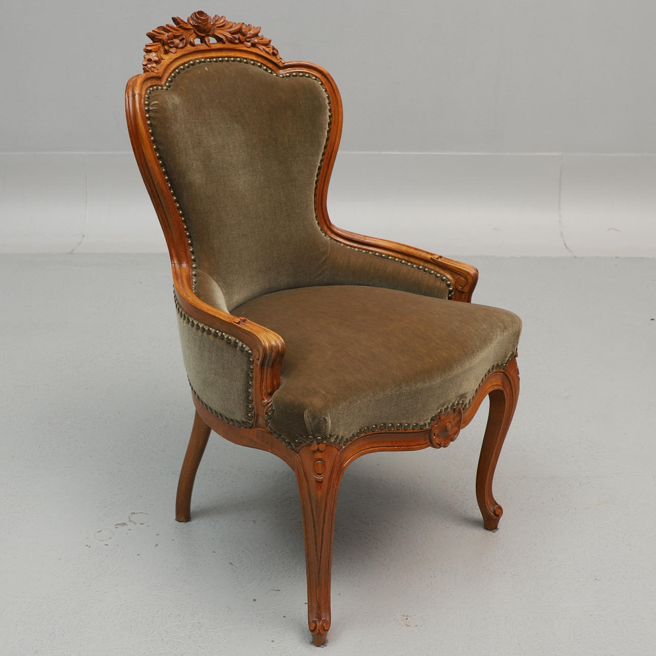 FÅTÖLJ, rokokostil, 1900-tal.