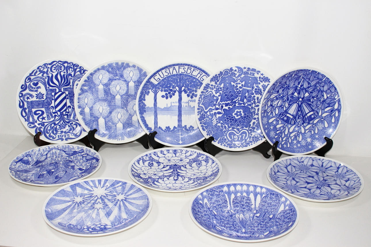 JULTALLRIKAR 9st JUBILEUMSTALLRIK 1st,Gustavsberg.