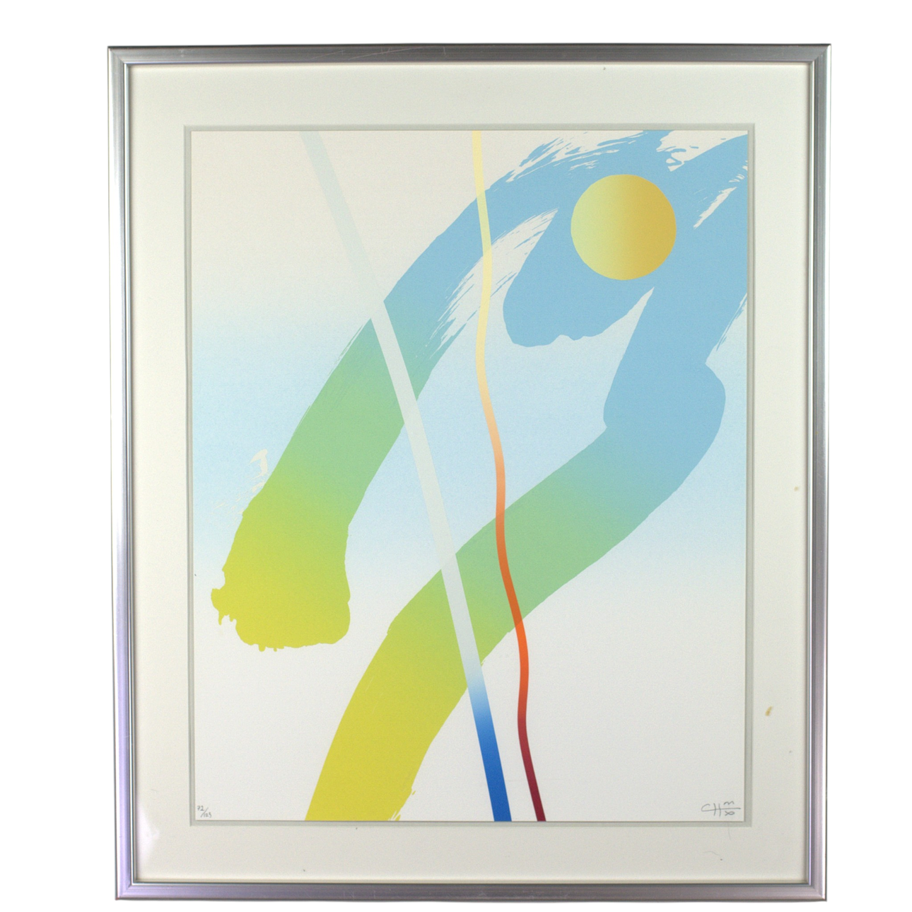 CURT HILLFON. Lithograph 72/125, "Sol och Bas", signed.