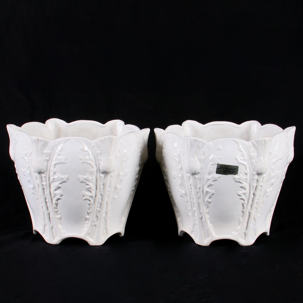 YTTERFODER, ett par, porslin, jugend, S´ Clement, Frankrike, 1900-tal.