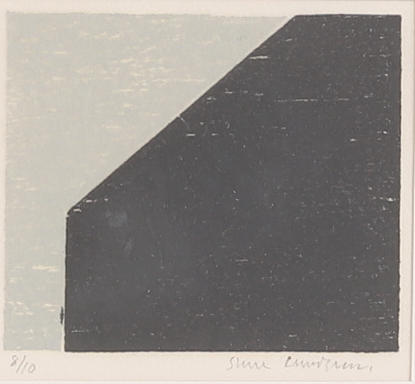 STURE LUNDGREN. Träsnitt, "Gavel".