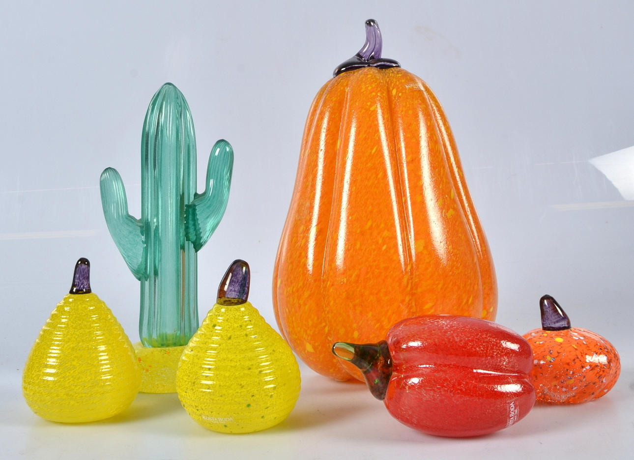 FRUKTER, 6 st, glas, Gunnel Sahlin, Kosta boda.