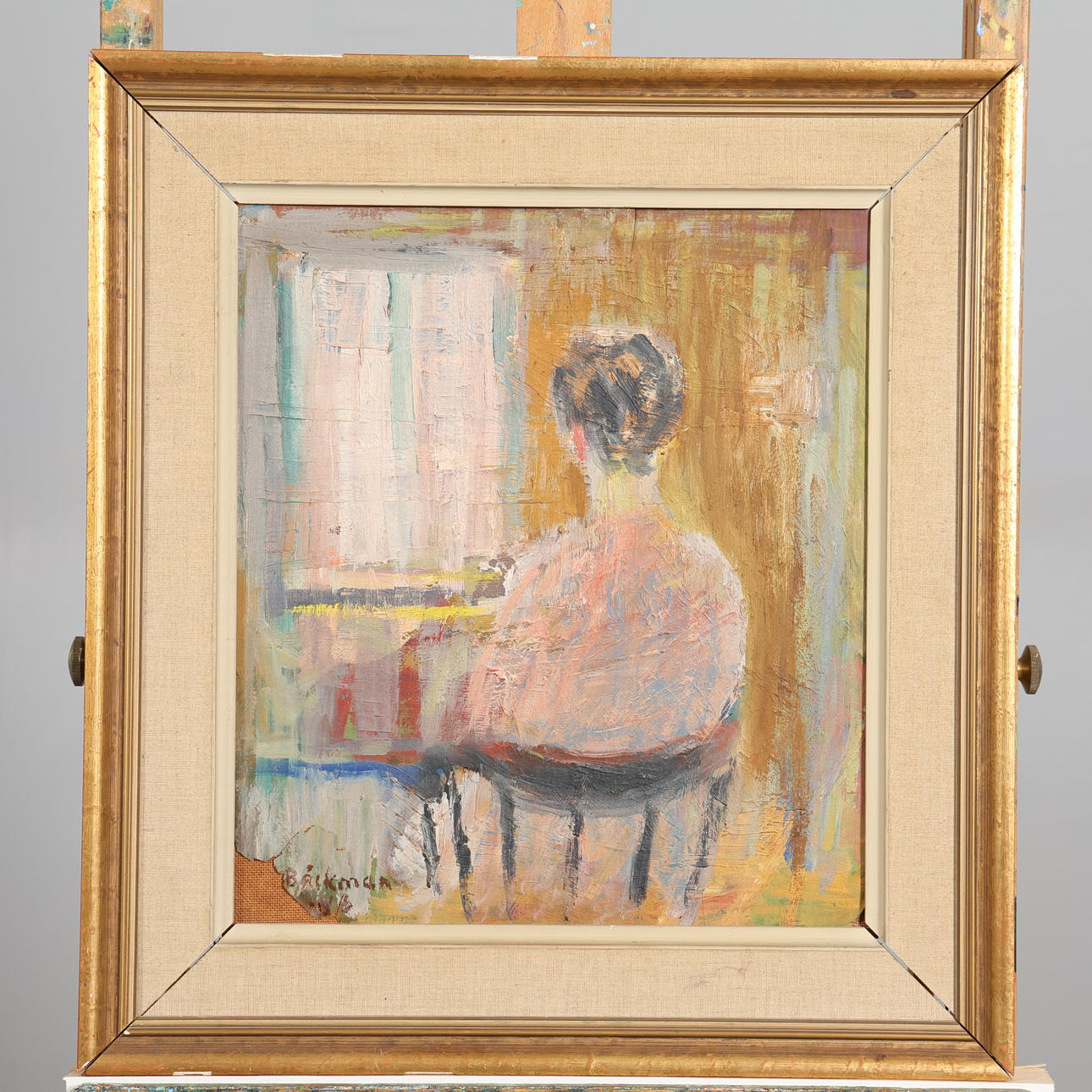 VIDAR BÄCKMAN. OIL ON PANEL signed.