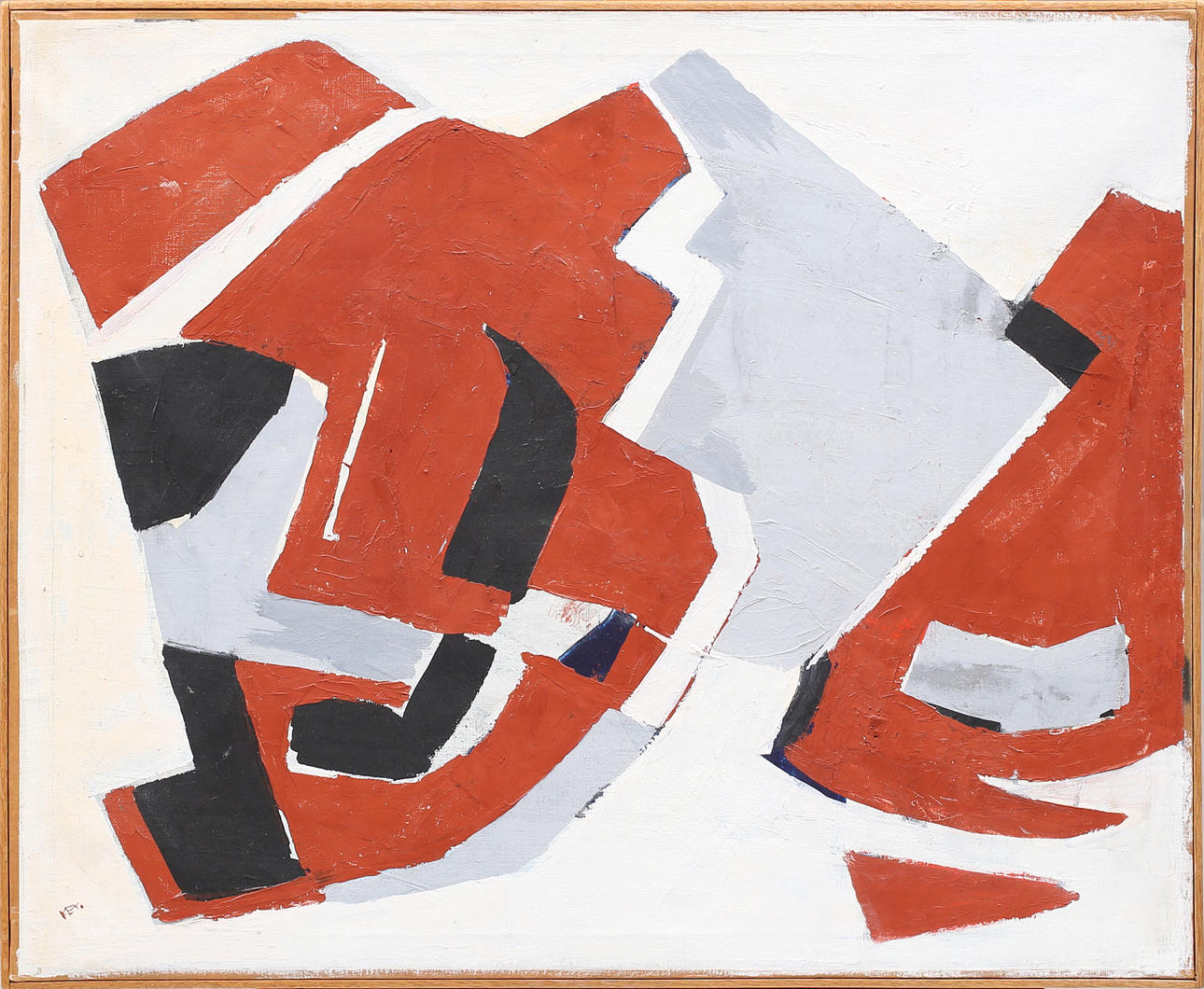 KARL EINAR ANDERSSON. "Agressiv form", olja på duk, signerad KEA.