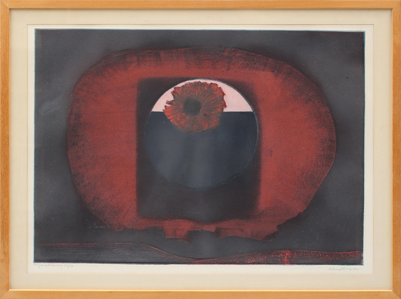 BERTIL LUNDBERG. Komposition, färgetsning nr 47/50, signerad B Lundberg och daterad 1970.