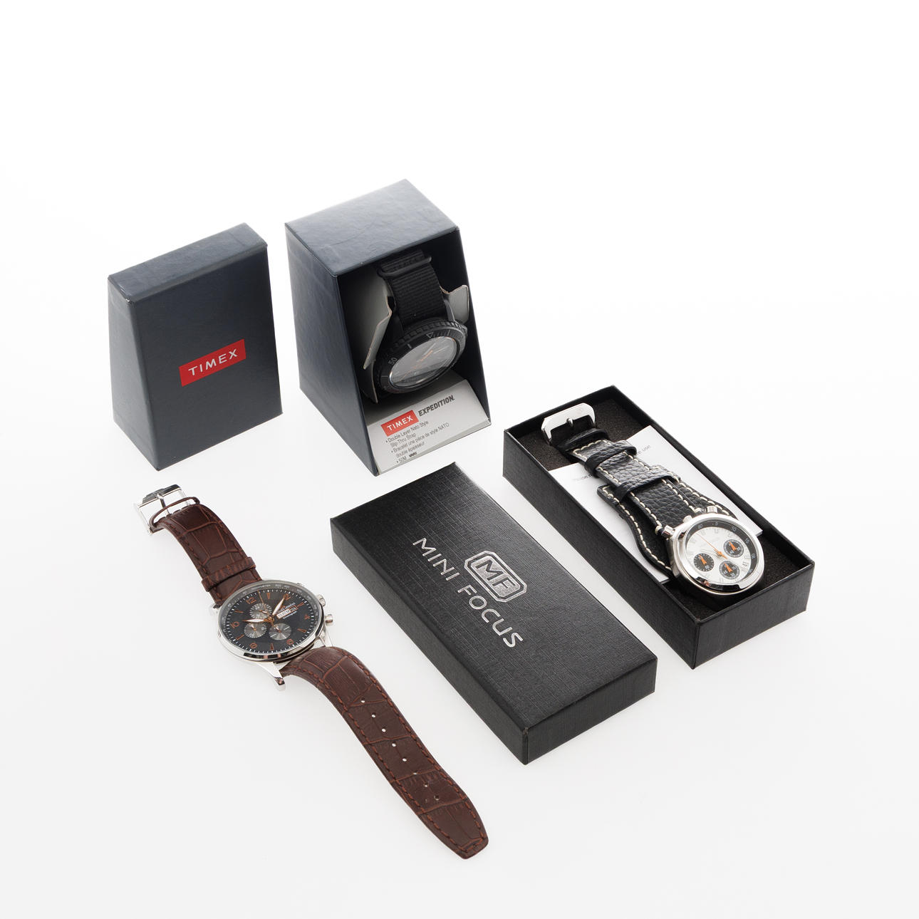 ARMBANDSUR, 3 st, Jaques Lemans, Mini Focus, Timex.