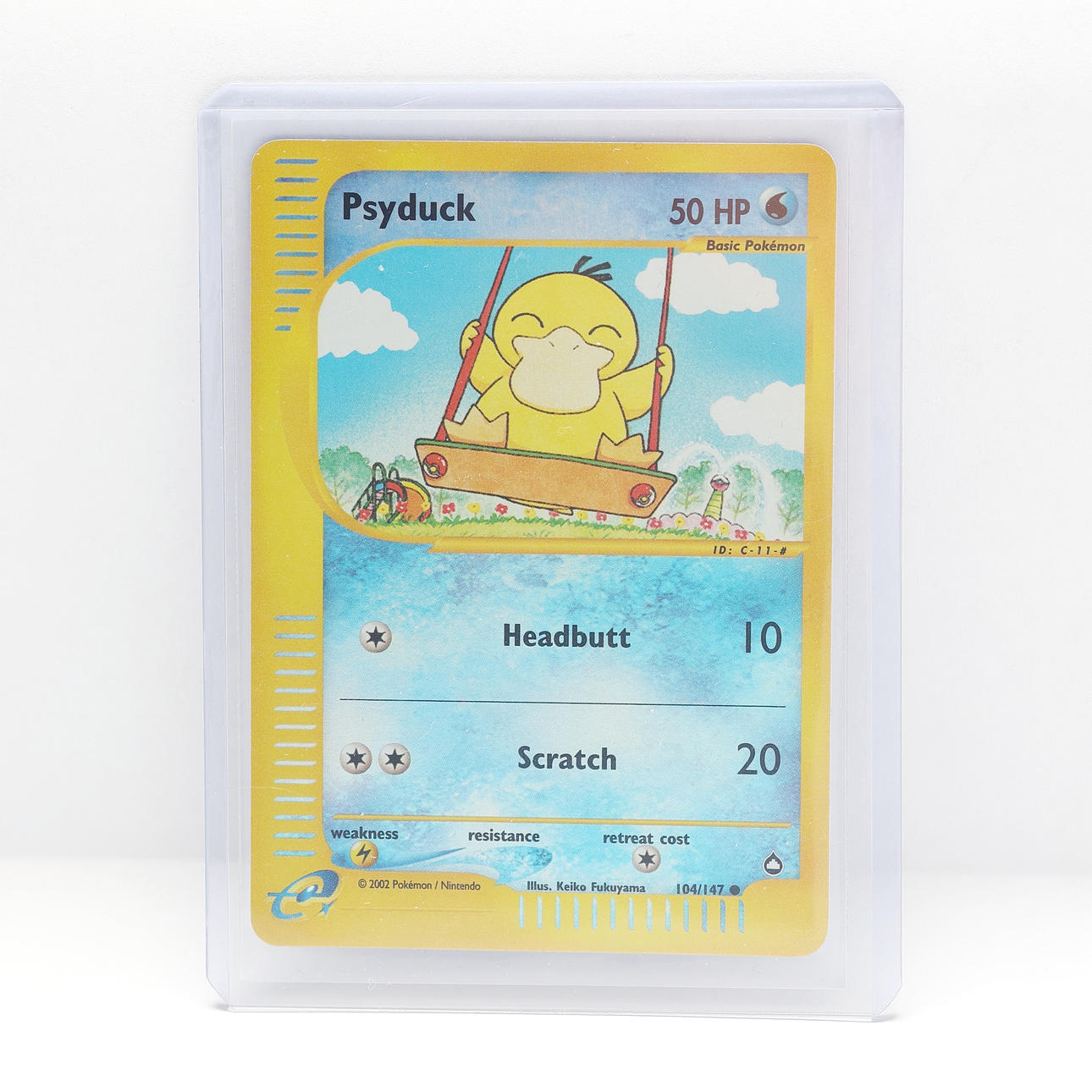 SAMLARKORT, Pokemon , Reverse Holo, Aquapolis Common Psyduck 104/147.