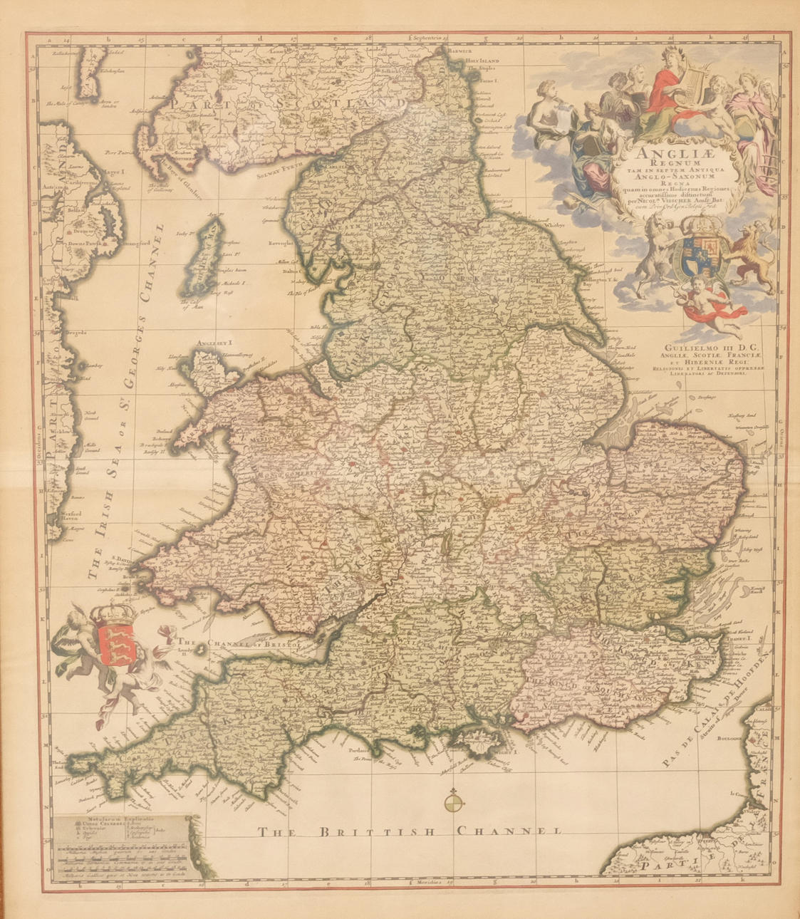 KARTA ÖVER ENGLAND, 1800- TAL.