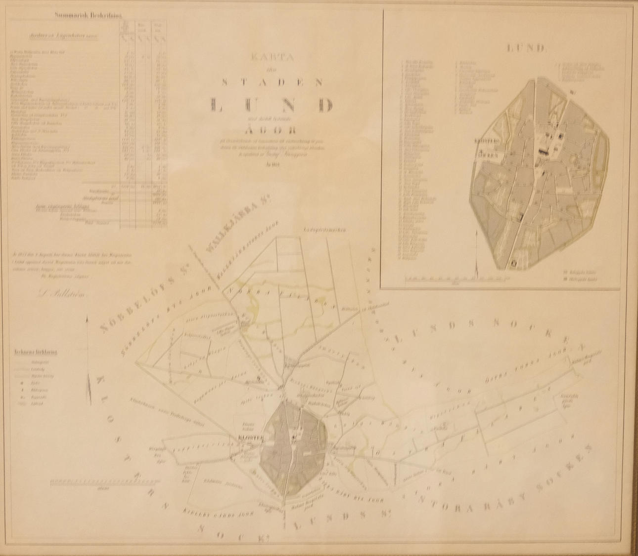 KARTA ÖVER LUND 1800- TAL.