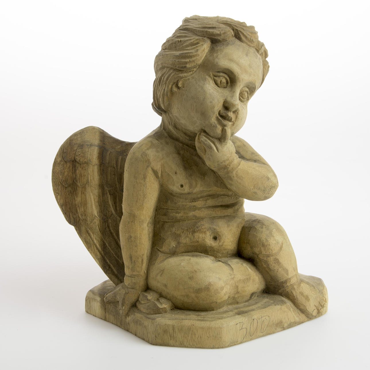 SKULPTUR, ängel, snidat trä, samtida.