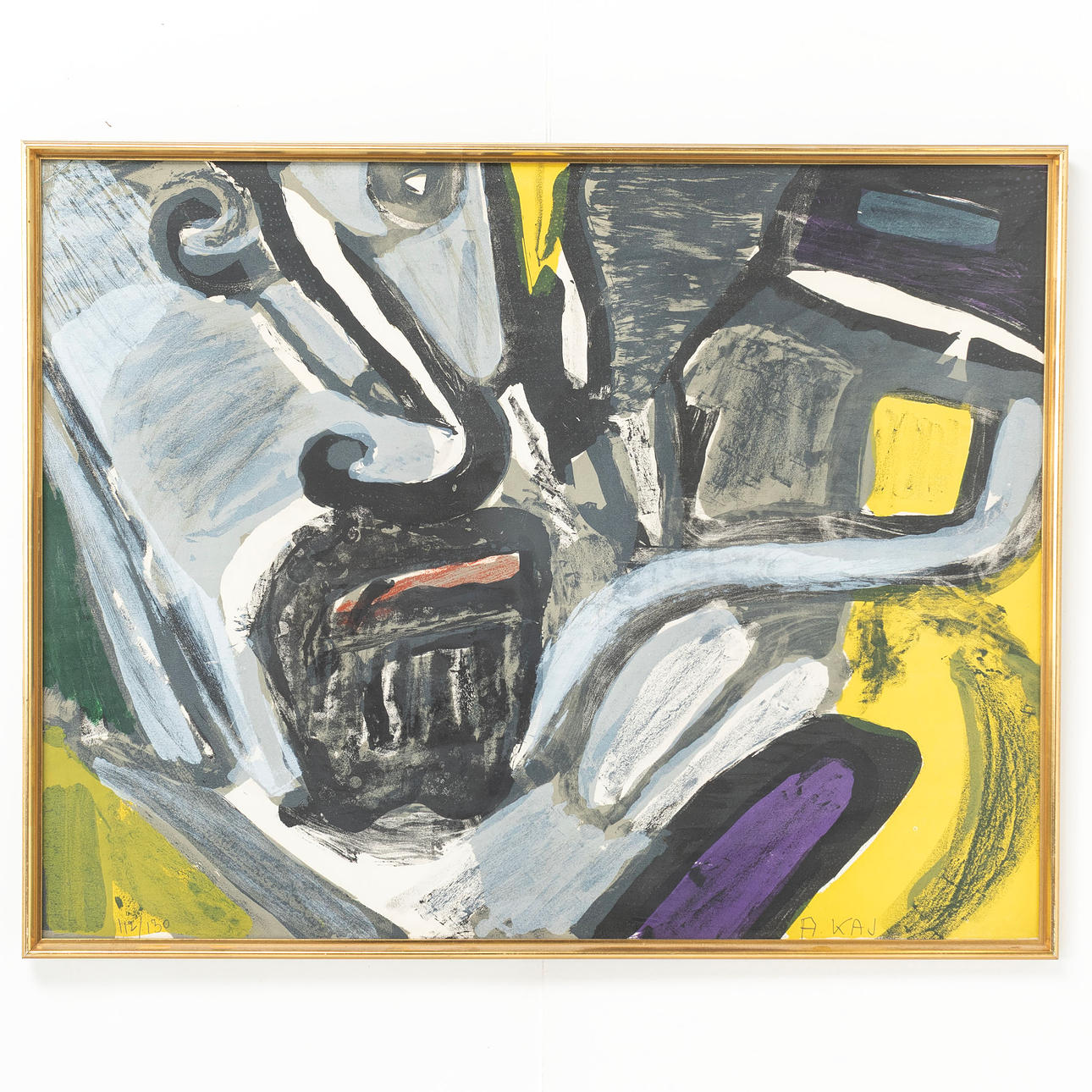 ALEXANDER KAJ LINDSTRÖM. Lithograph, composition, signed & numbered 112/130.
