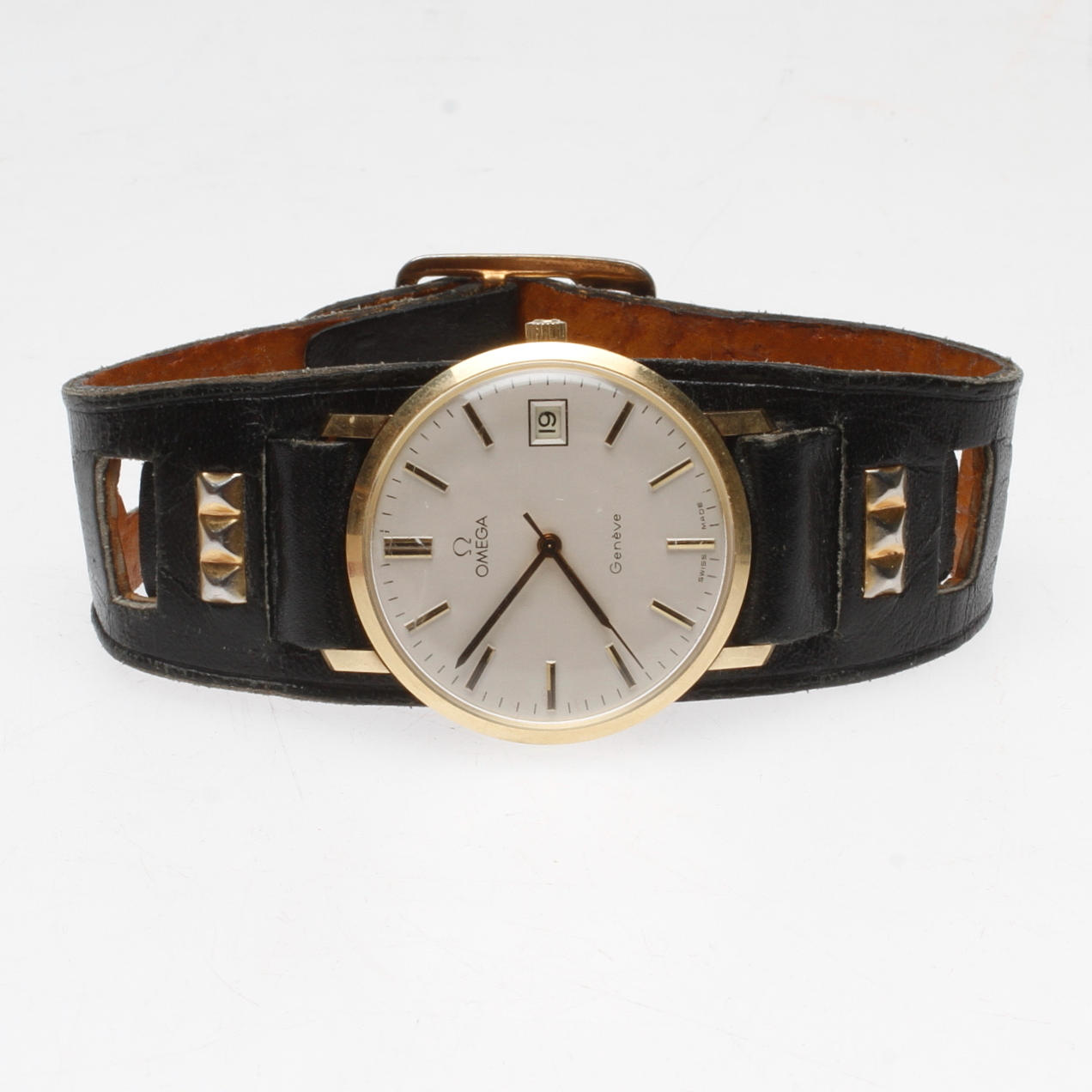 HERRARMBANDSUR, Omega, Geneve, 14k guld, 1980-tal.