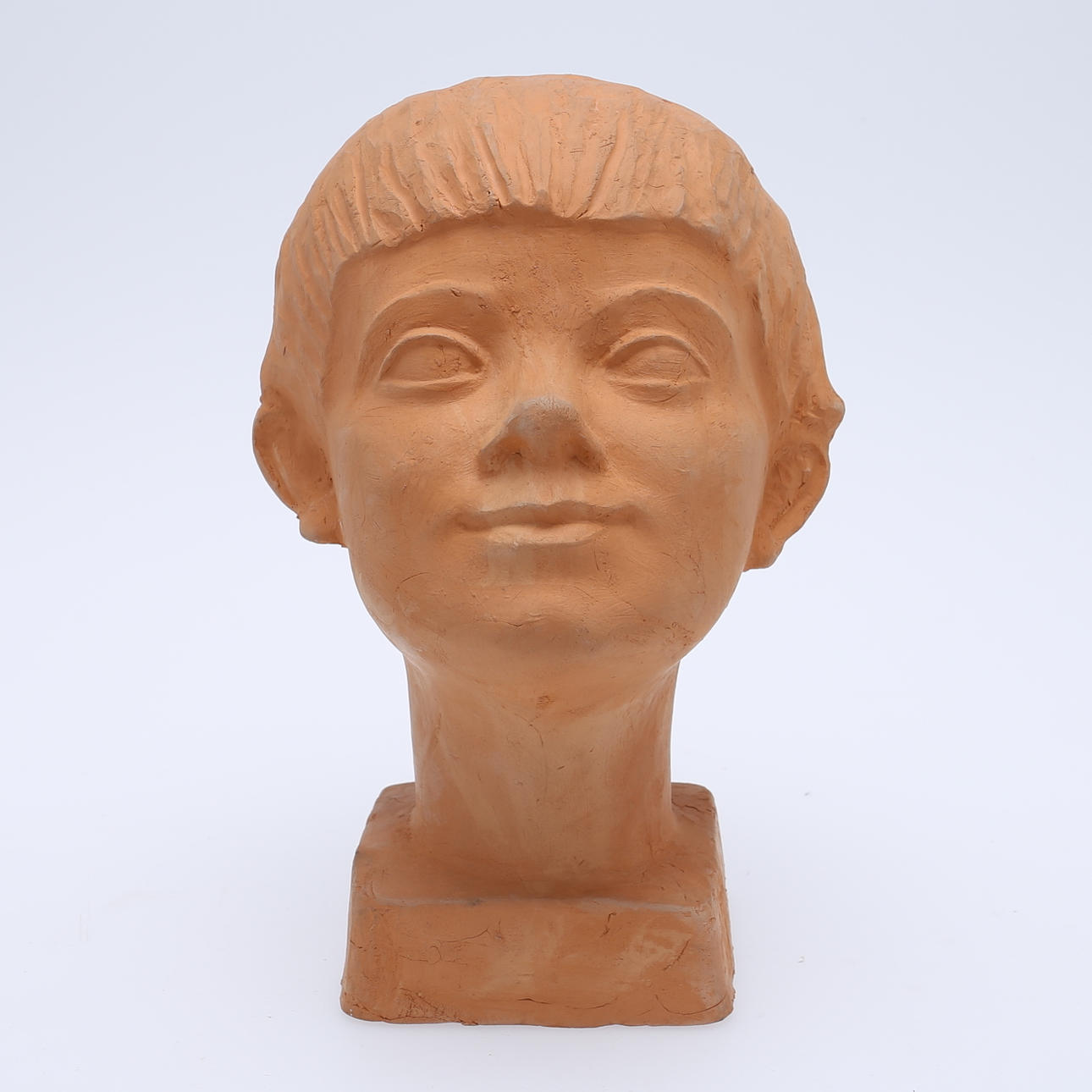 ARVID KÄLLSTRÖM. Skulptur, pojke, lergods, signerad.