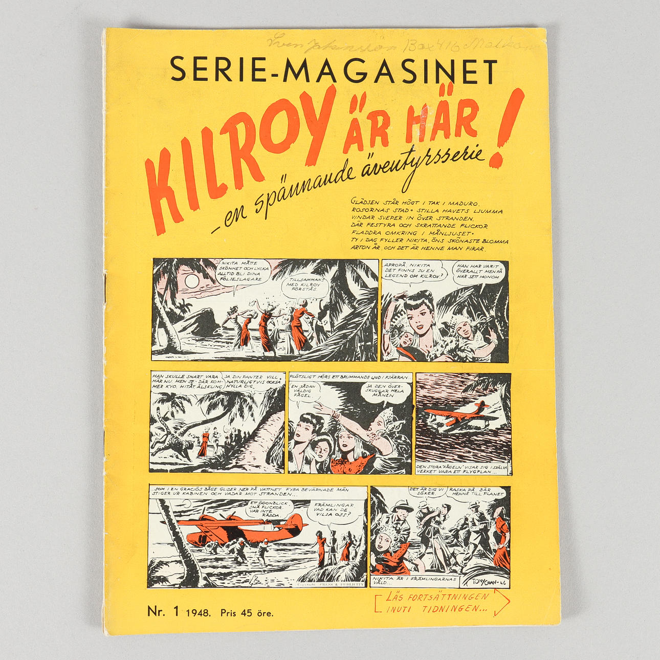 SERIEMAGASINET nr. 1, 1948, första numret.