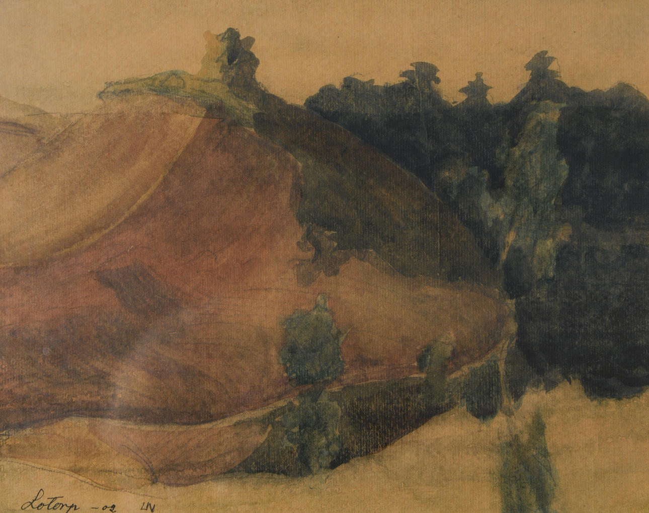 LINUS NORRBOM. "Lotorp", watercolour, signed, dated -02.