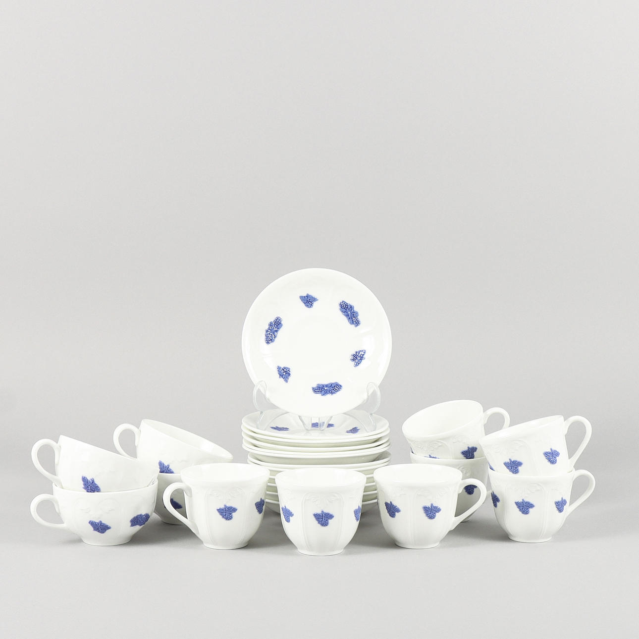 KAFFEPORSLIN Gustavsberg Blå Blom.