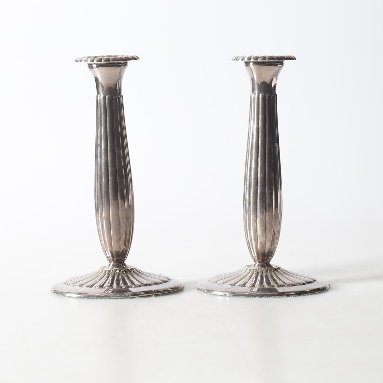 CANDLESTICKS, 1 pair, silver.