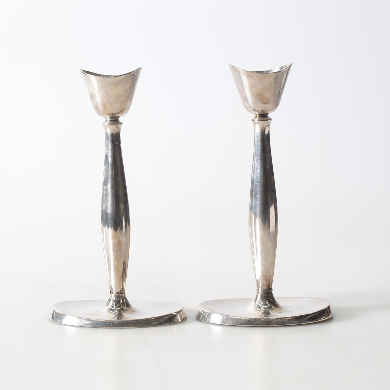 CANDLESTICKS, 1 pair, silver, Cohr, Denmark.