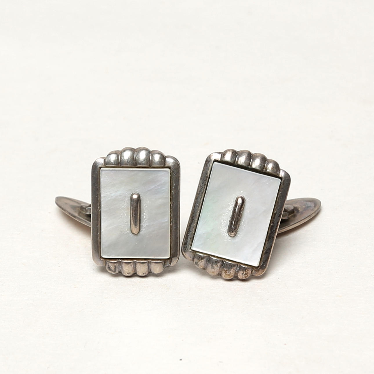MANSCHETTKNAPPAR, 1 par, silver.