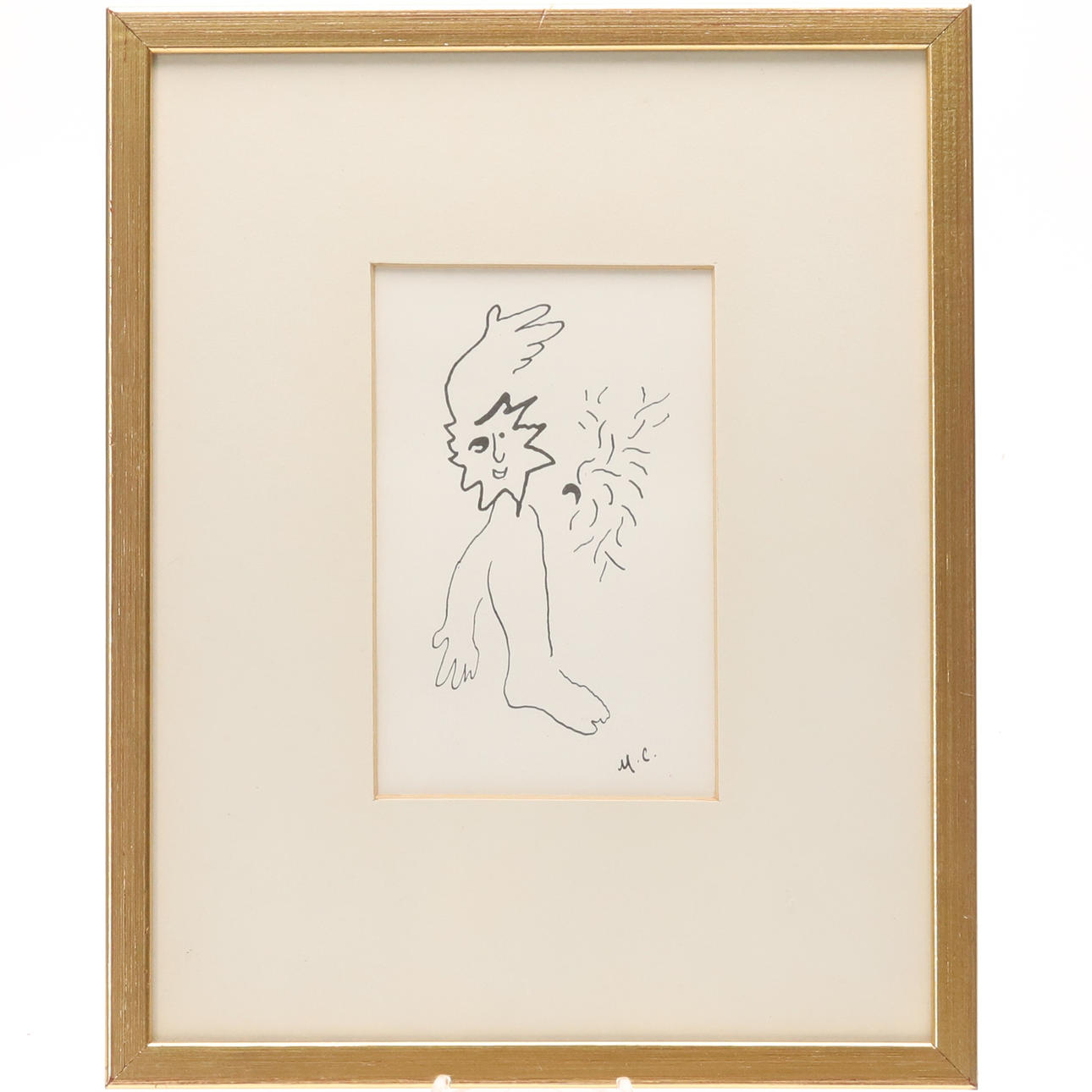 MARC CHAGALL. Efter, figurkomposition, litografi, signerad i trycket.