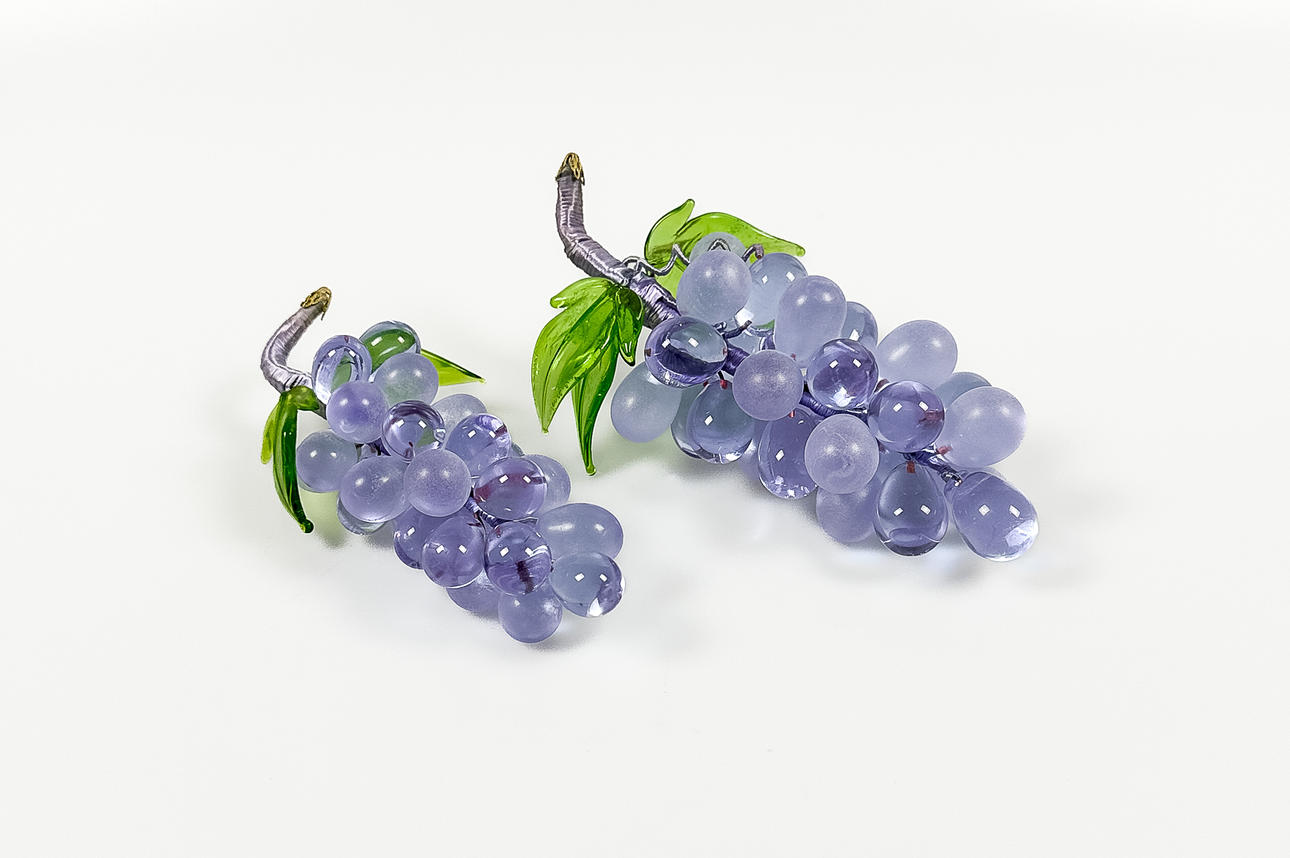 VINDRUVSKLASAR, 2 st, glas, Murano, Italien.