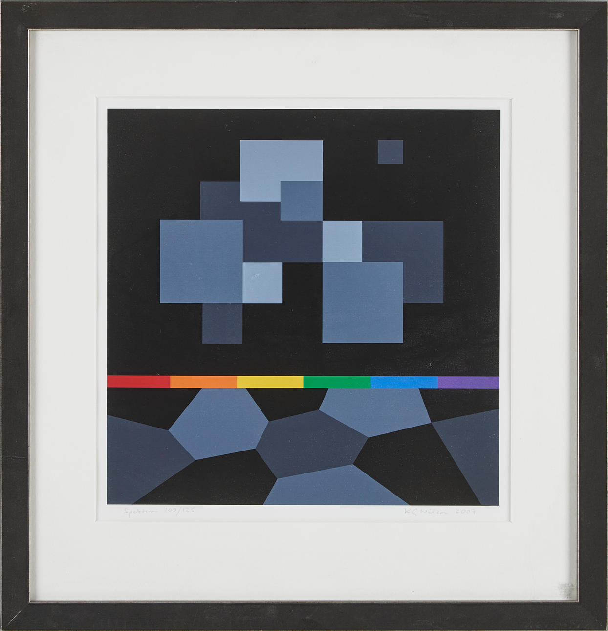 K G  NILSON. "Spektrum" colour lithograph, signed and dated KG Nilson 2007, numbered 109/125.