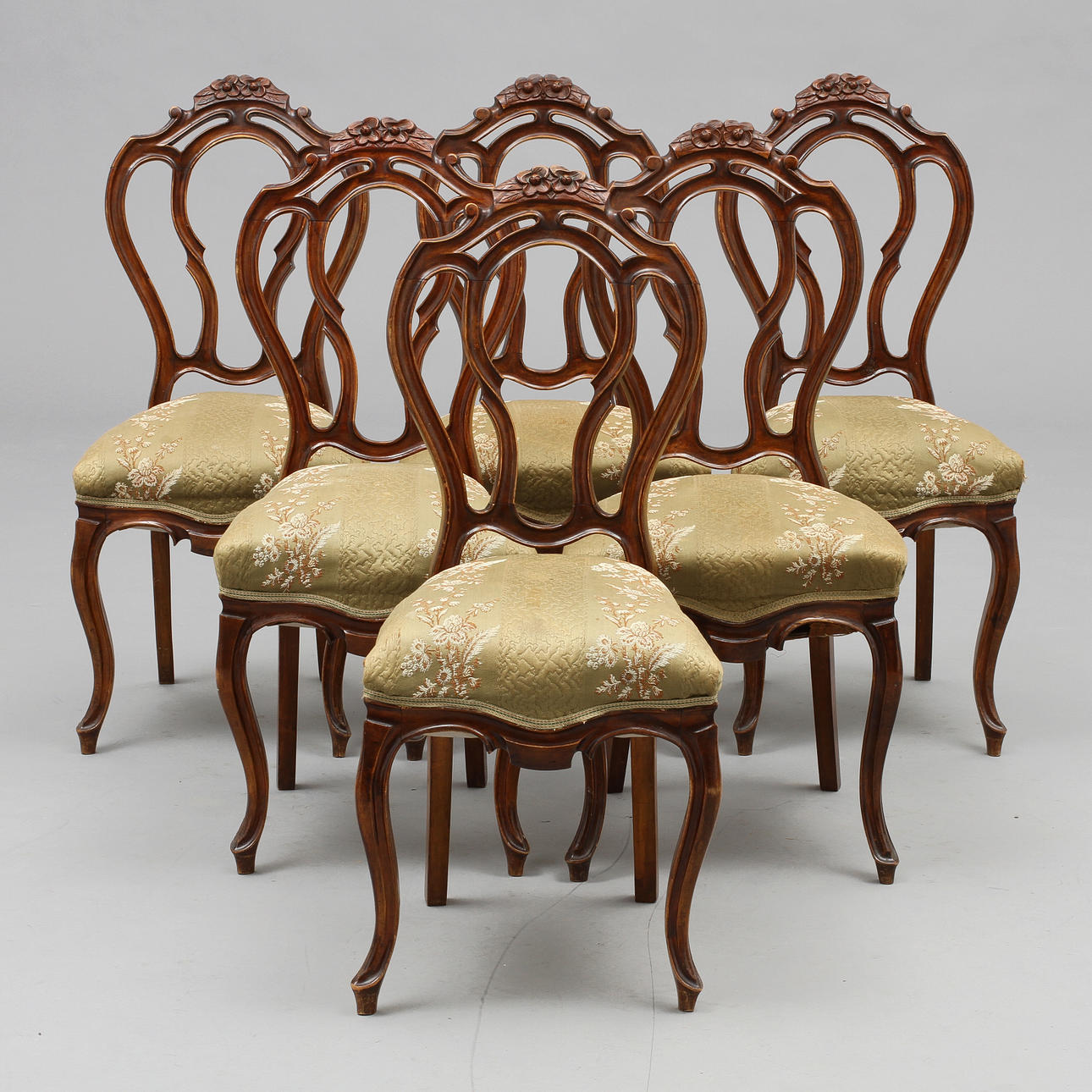 STOLAR, 6 st, nyrokoko, 1800-talets slut.