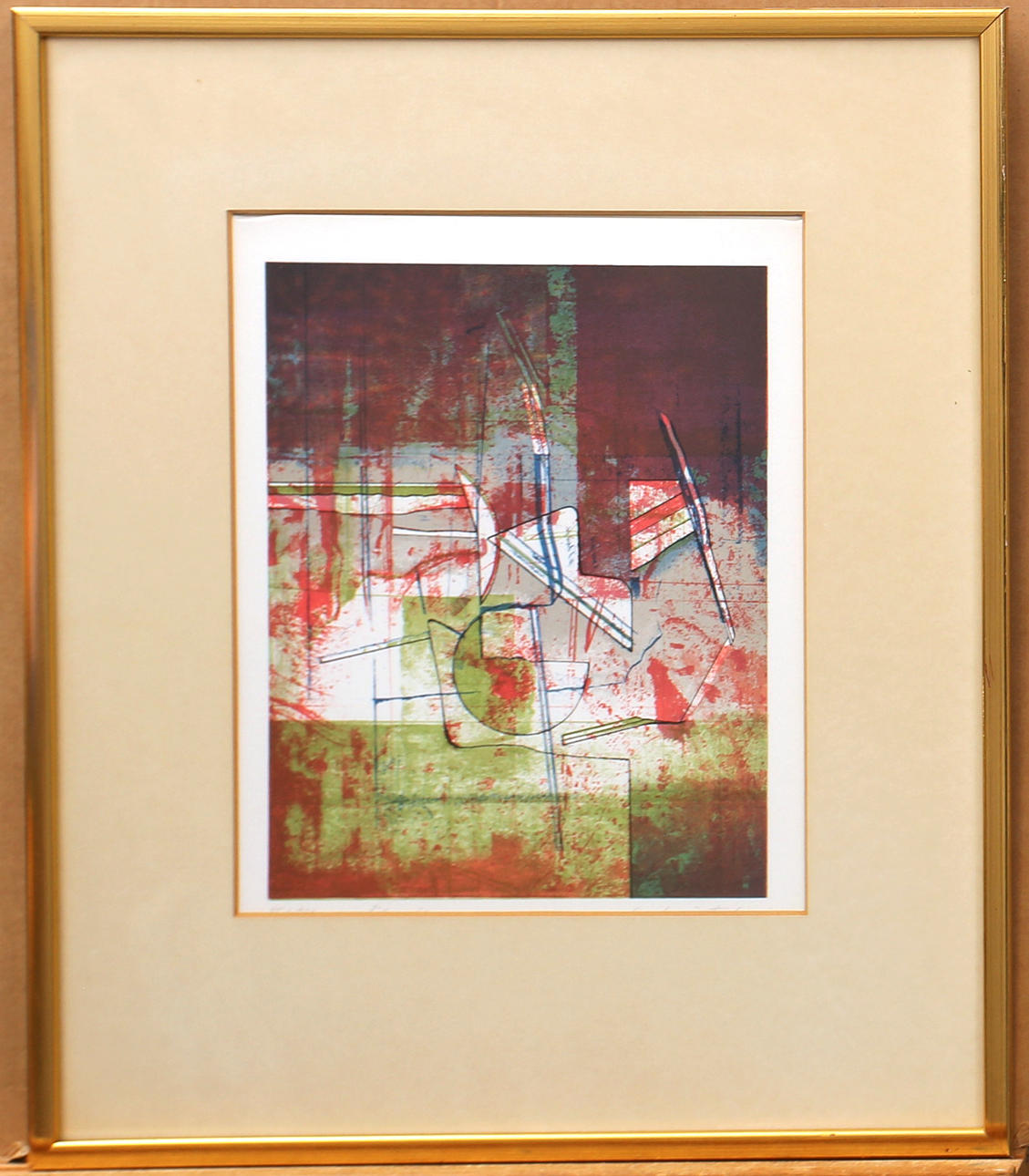 ANDERS ÖSTERLIN. Colour lithograph, composition, numbered, signed.