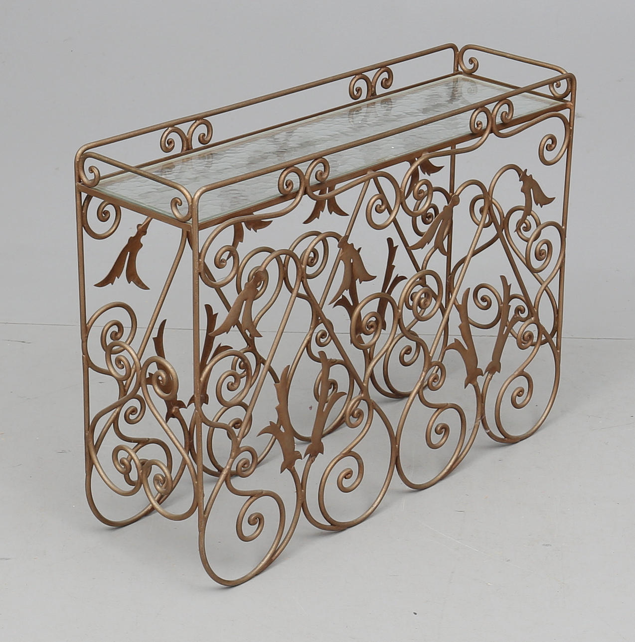 BLOMSTERBORD, smide och råglas, 1900-tal.