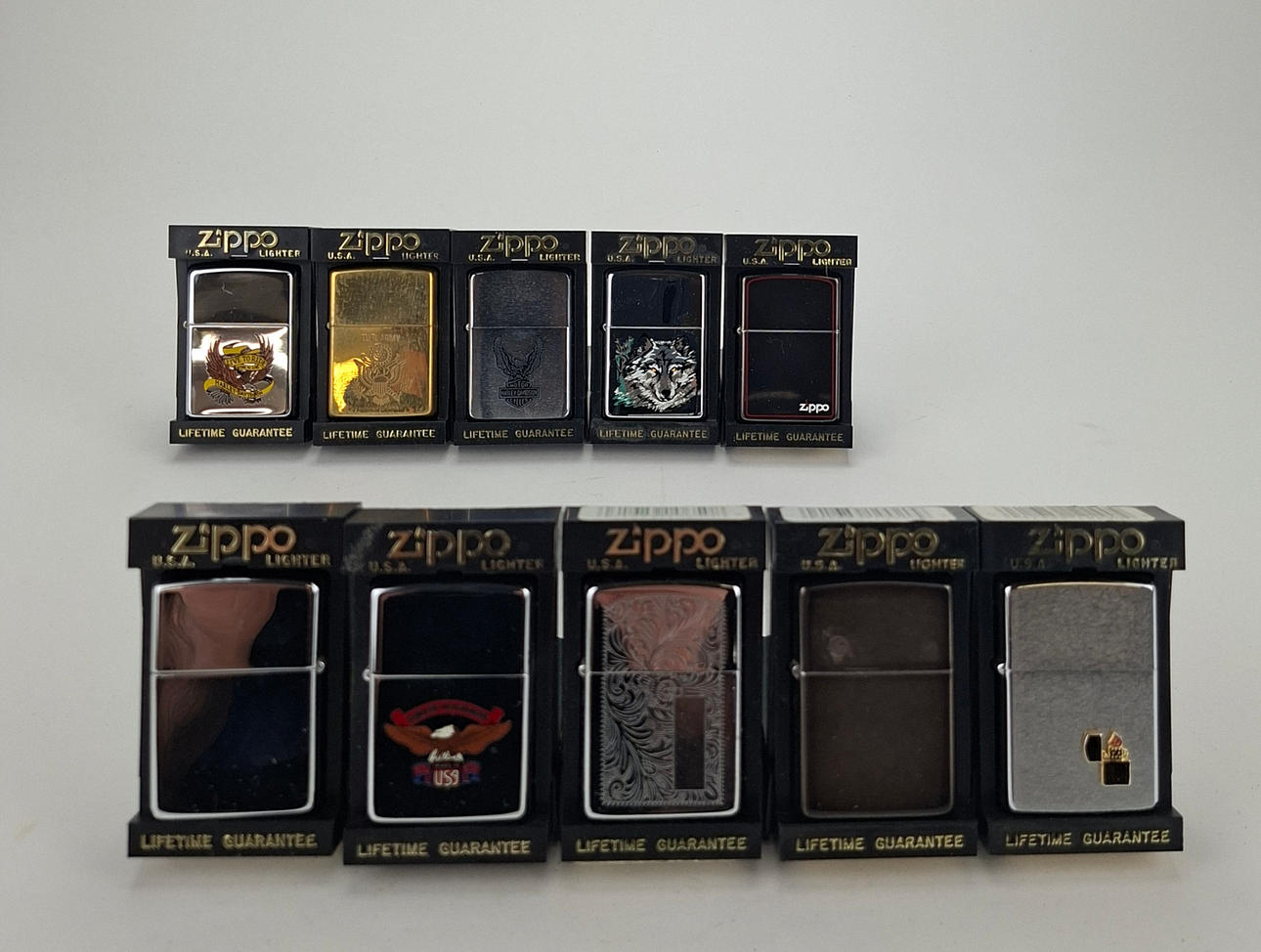 LIGHTERS, 10 pcs, Zippo, USA.