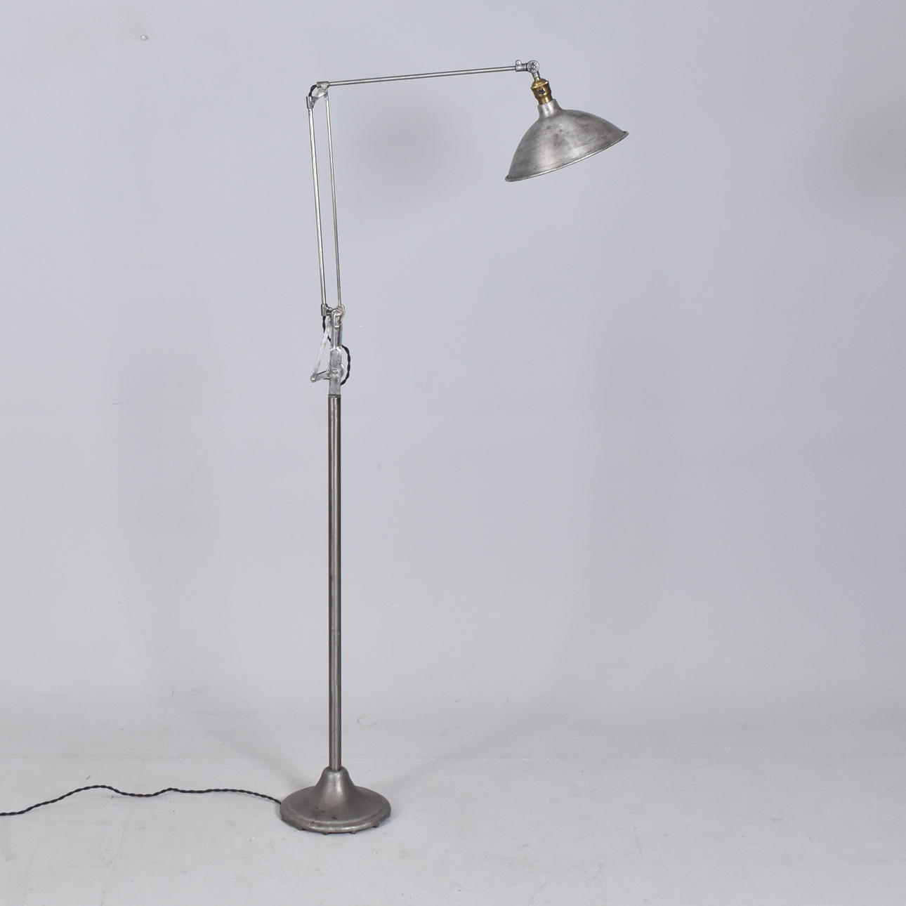 FLOOR LAMP, patinated metal, Dazor Floating.