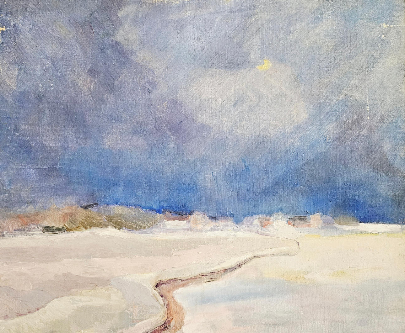 EJVOR TOGELIUS. Landscape. Oil on canvas, signed a tergo.