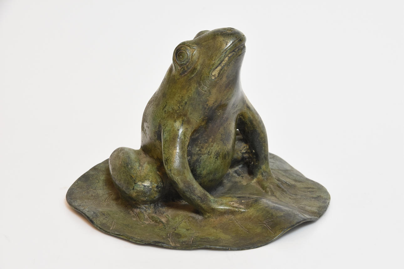 SKULPTUR, groda, brons.