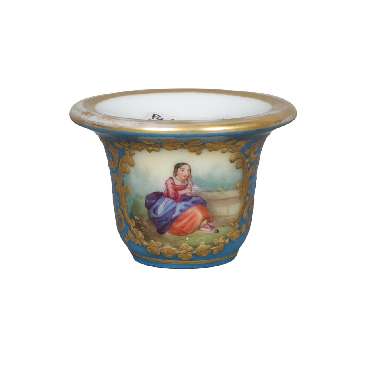 A PARIS PORCELAIN ROUGE POT, CIRCA 1825.