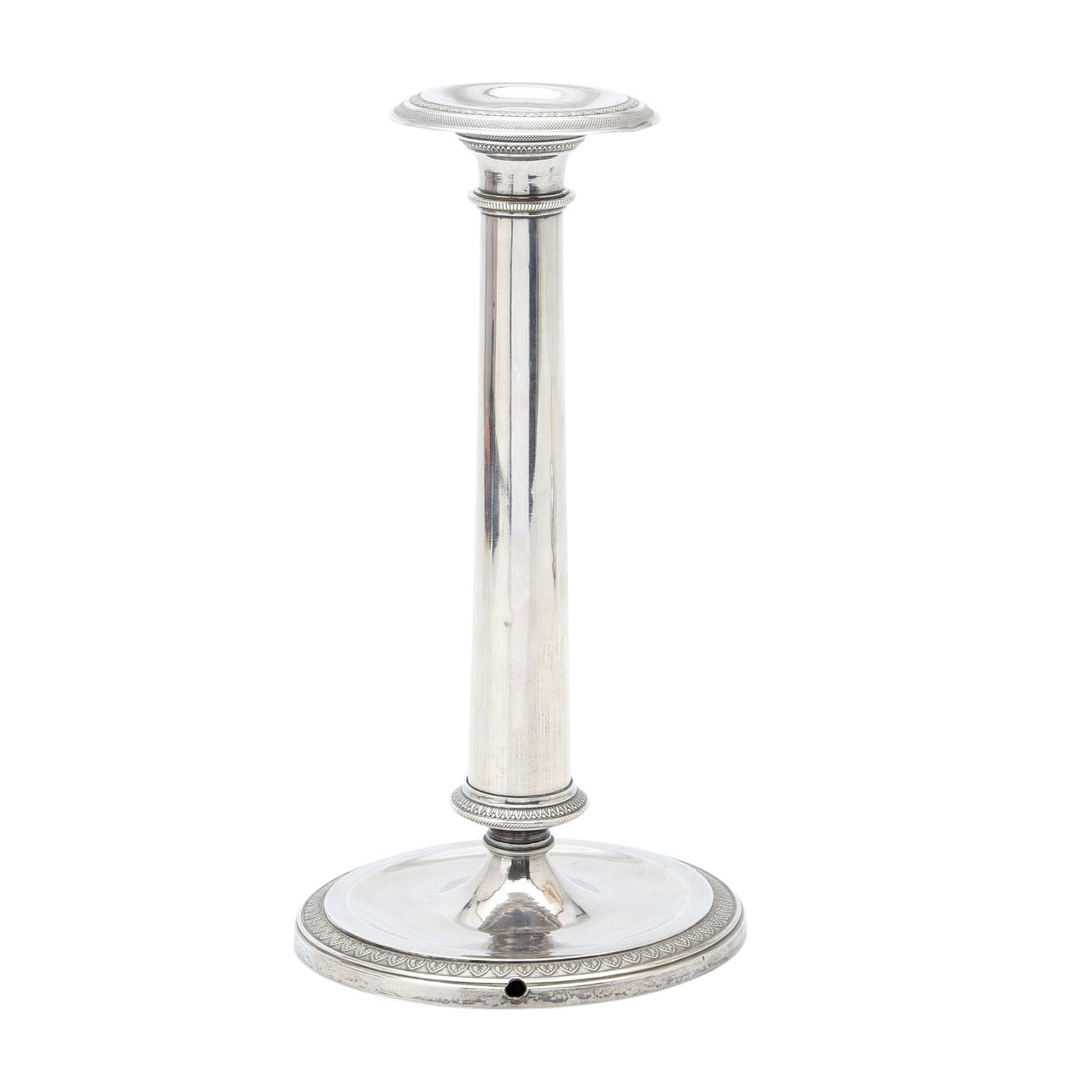 Fernandine silver candlestick from Barcelona, circa 1830.