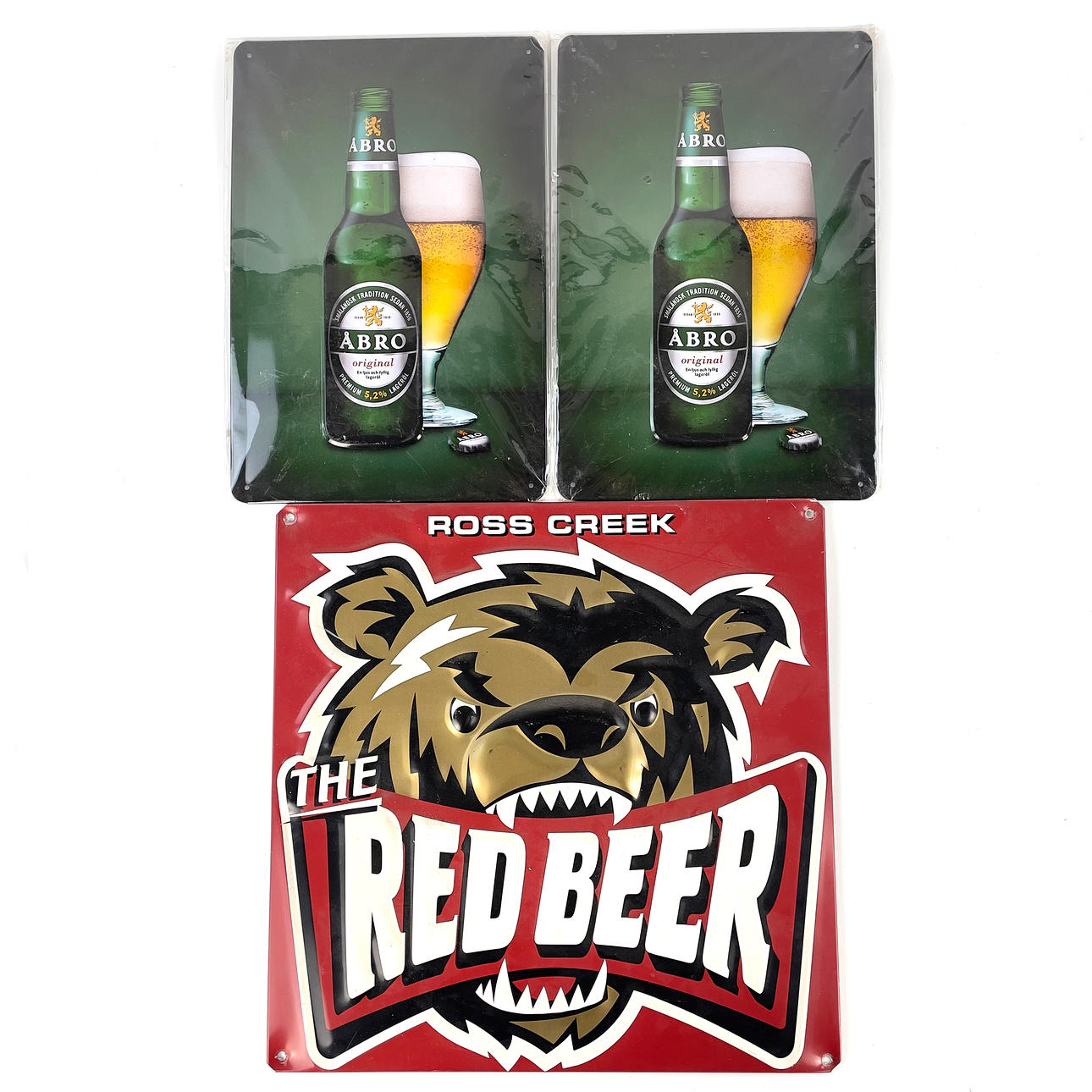 METAL SIGNS, 3 pcs.