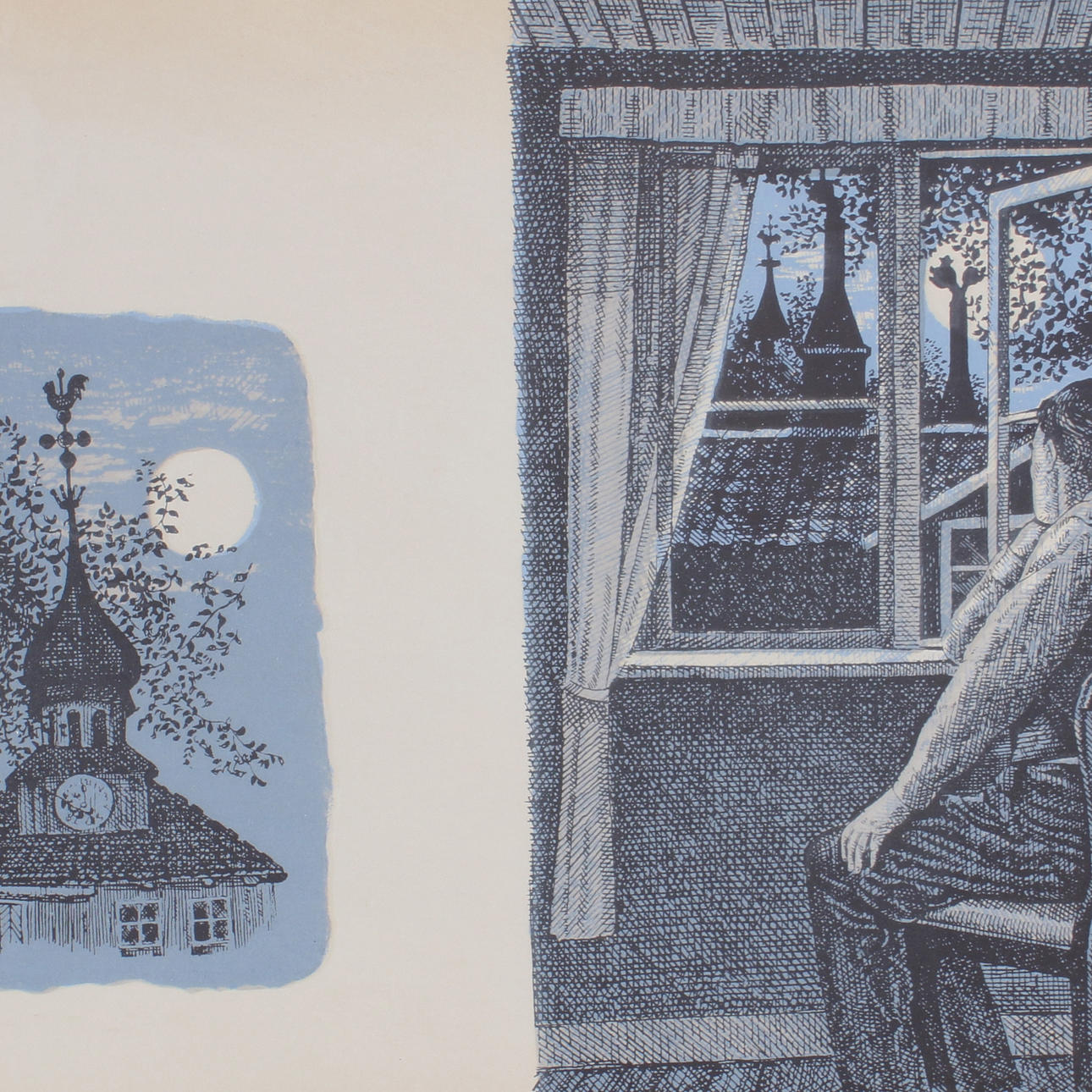 REINHOLD LJUNGGREN. Färglitografi, signerad samt numrerad 73/375.