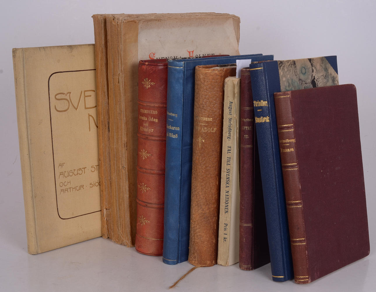 STRINDBERG, AUGUST. Nio arbeten av Strindberg 1881-1910.