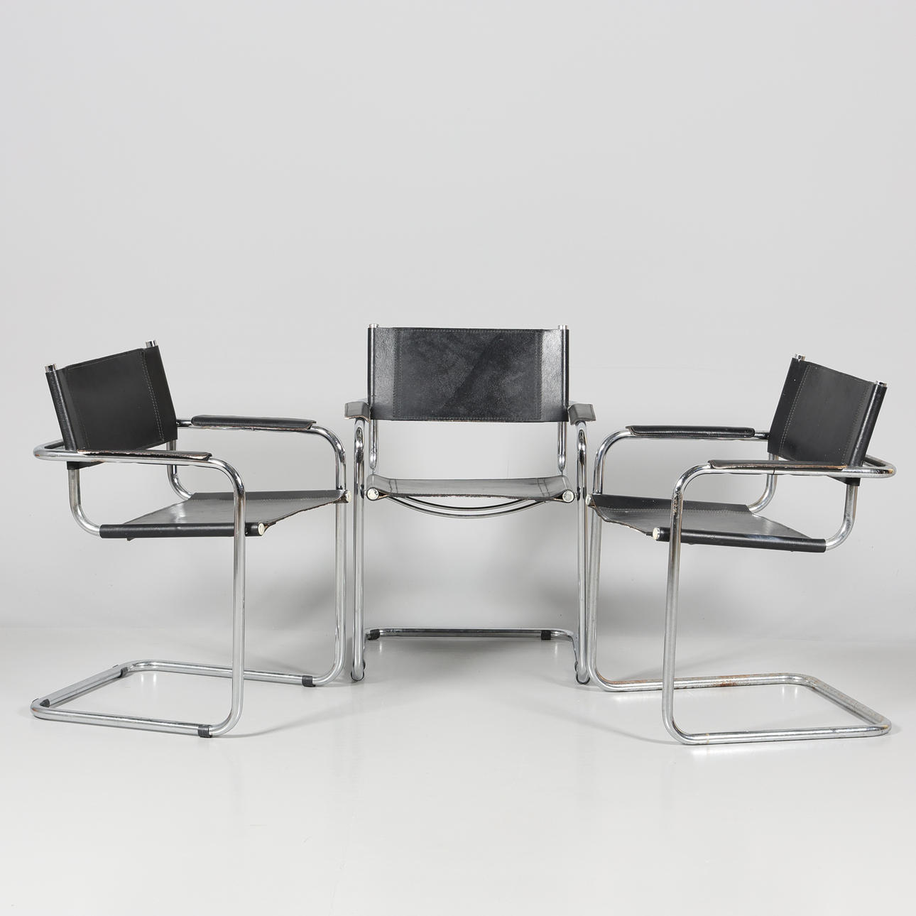 KARMSTOLAR, 3 st, Bauhaus stil.